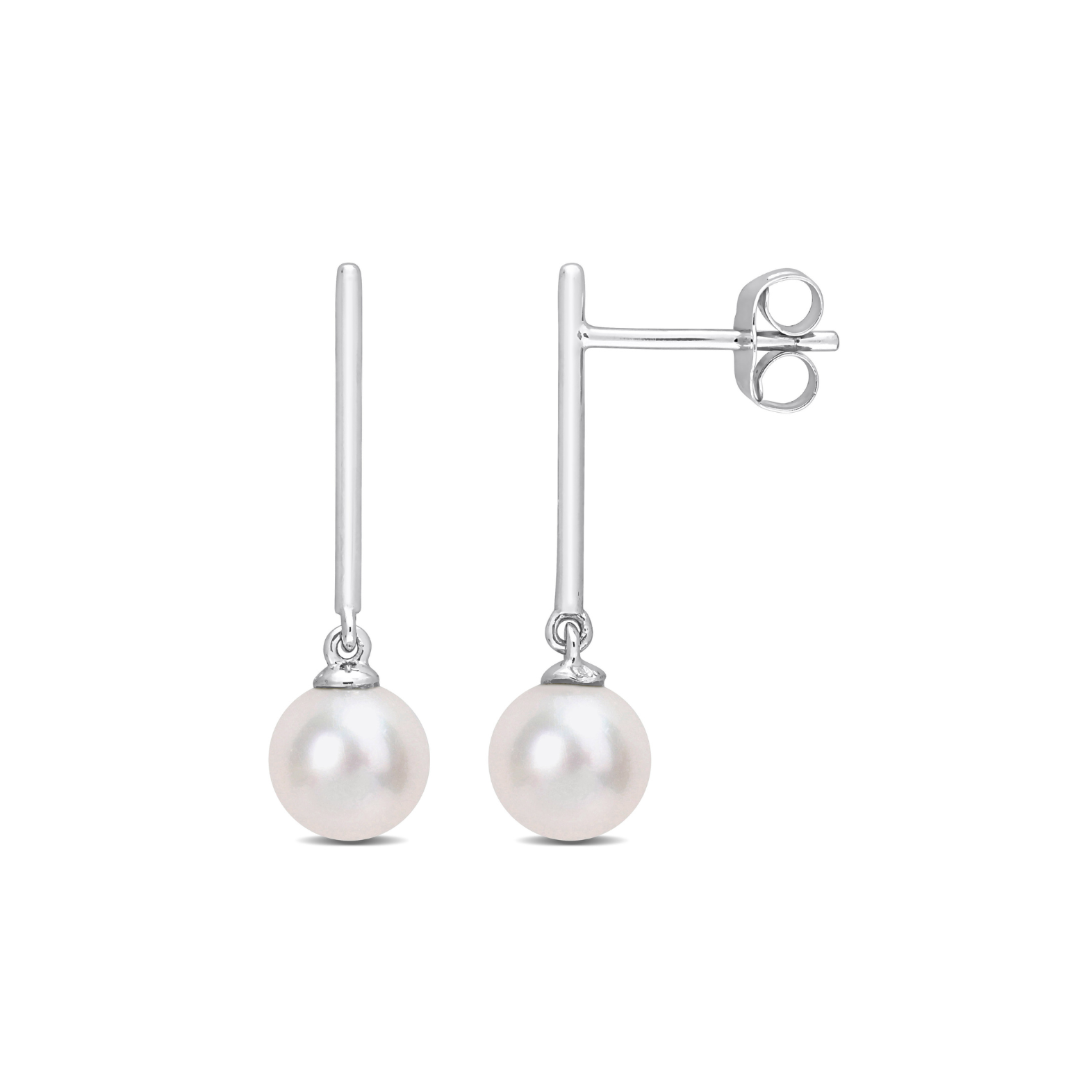 Boucles d'oreilles minimalistes en perles de culture d'eau douce
