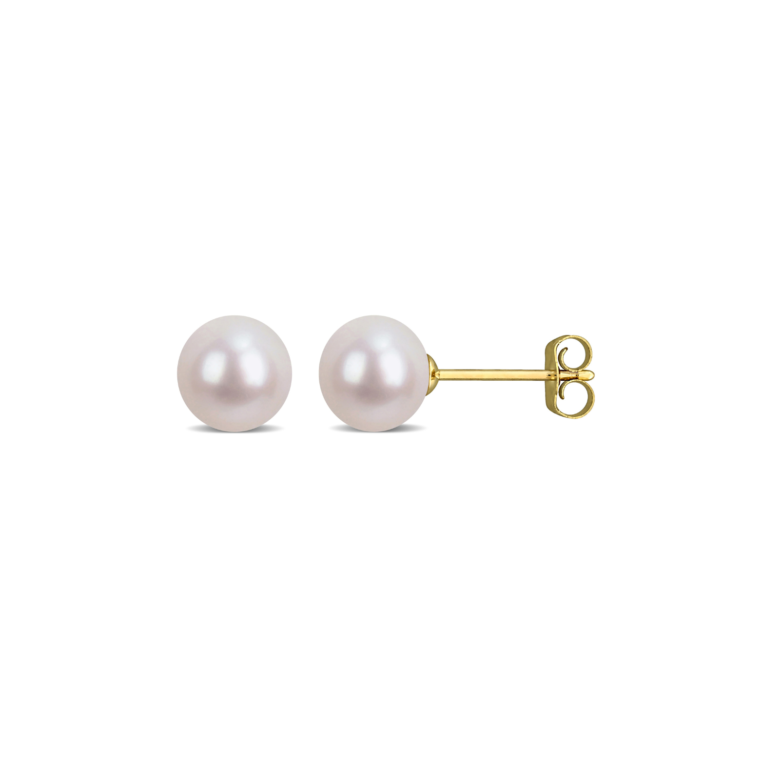 Boucles d'oreilles perles d'eau douce cultivées (rondes)