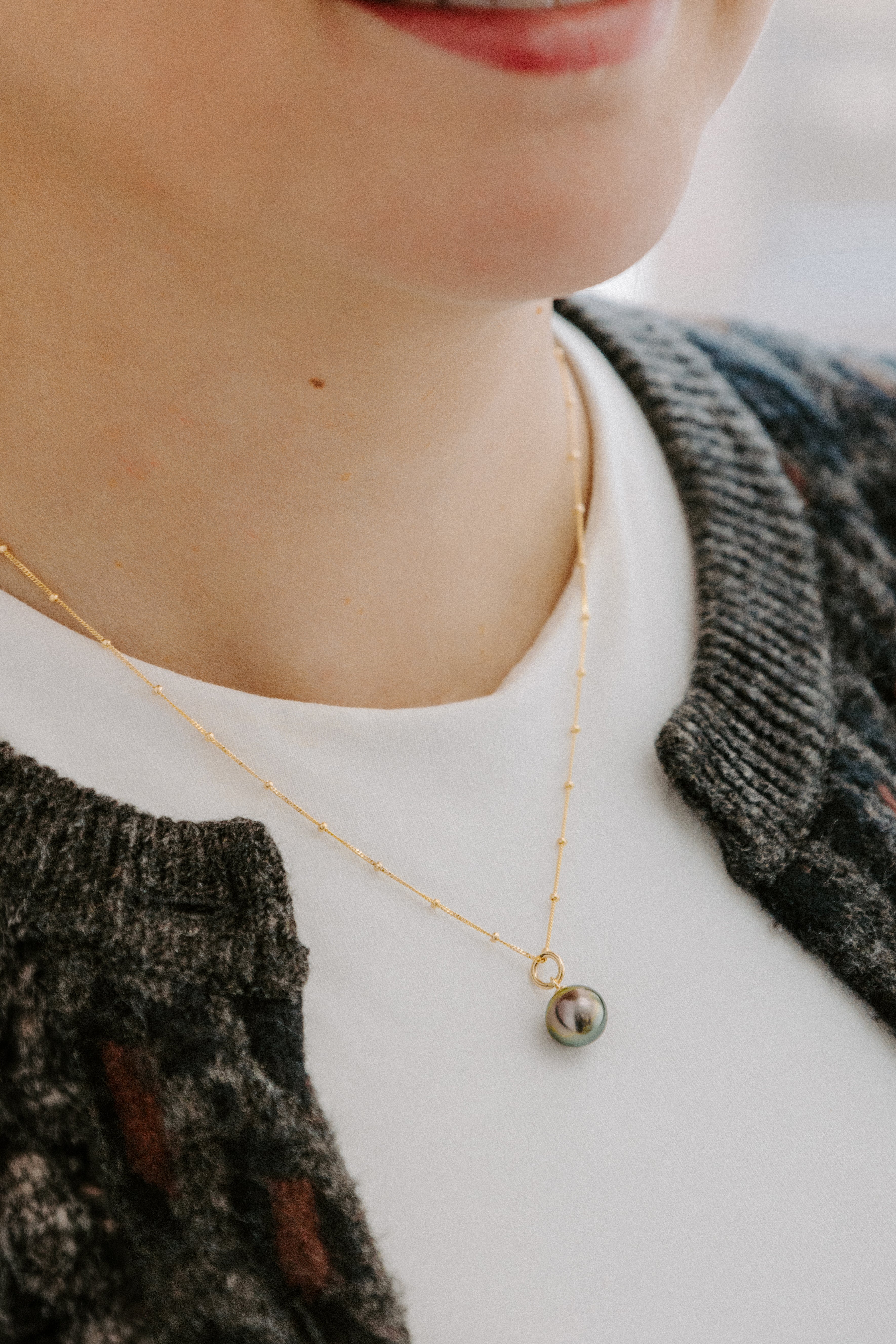 Pendentif Perle noire