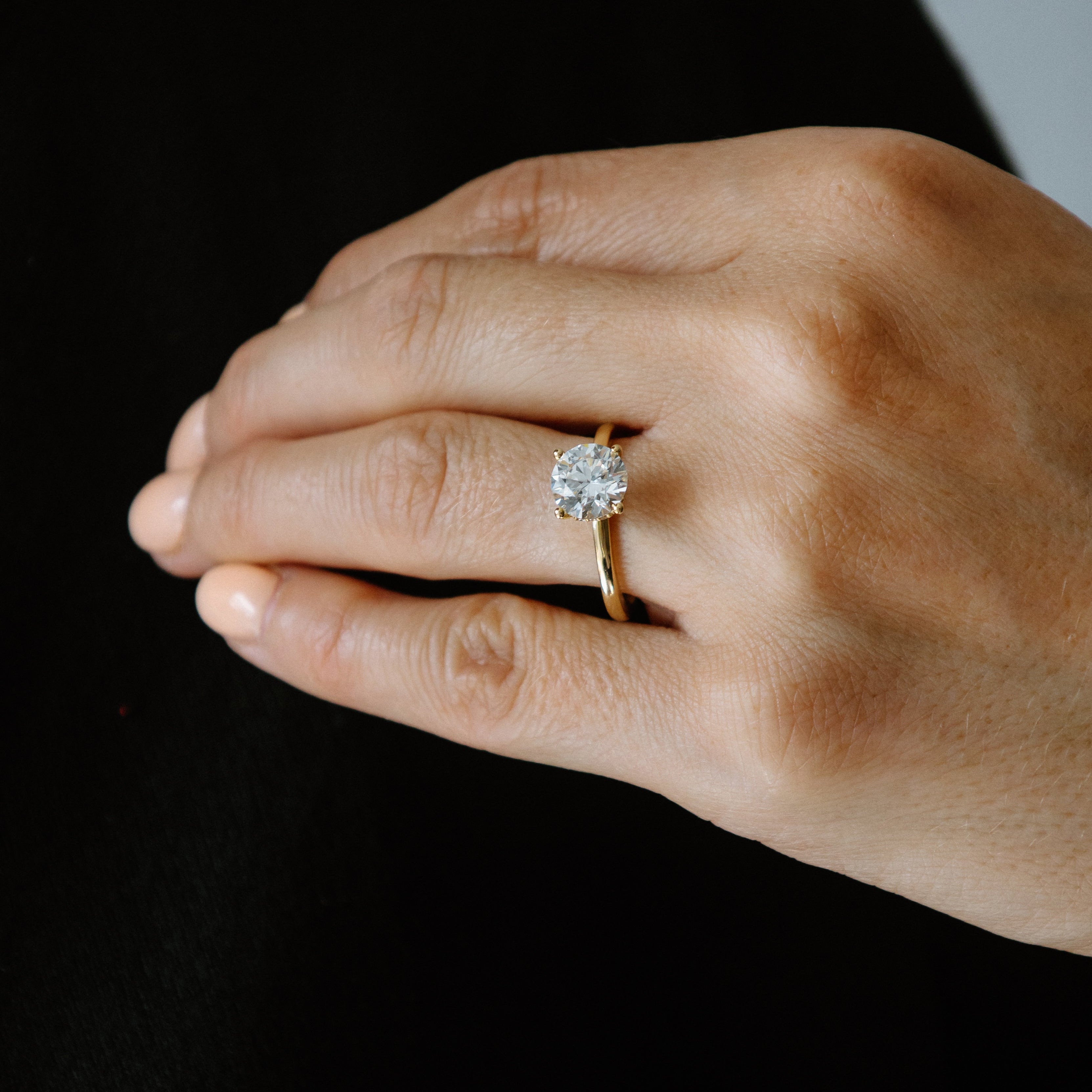 Bague Lucie - Diamant rond 2 carats