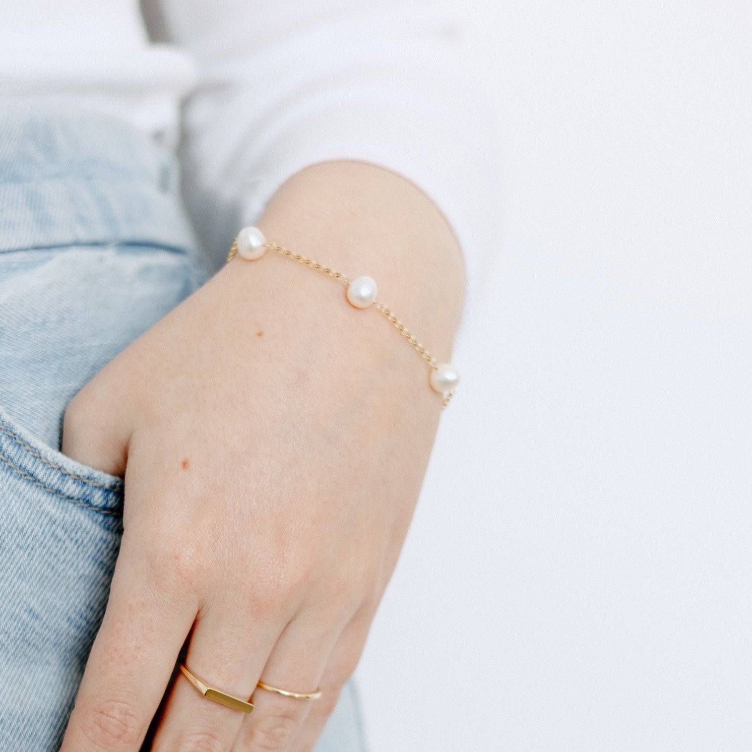Bracelet or et perles