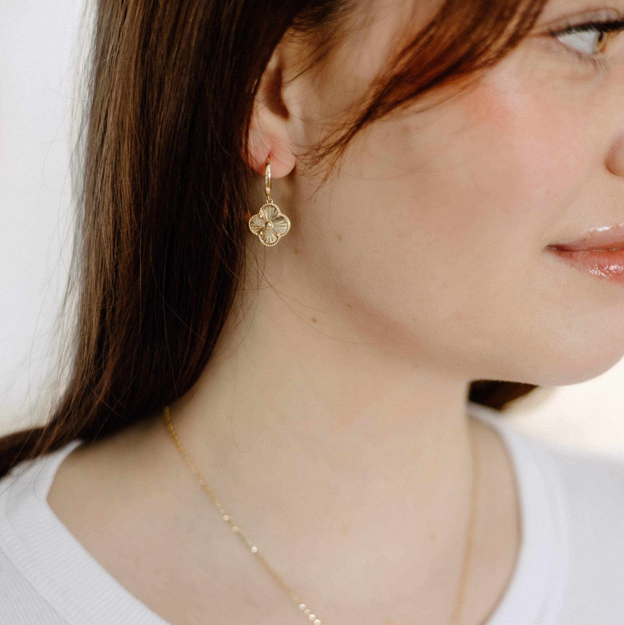 Boucles d'oreilles trèfles chanceux