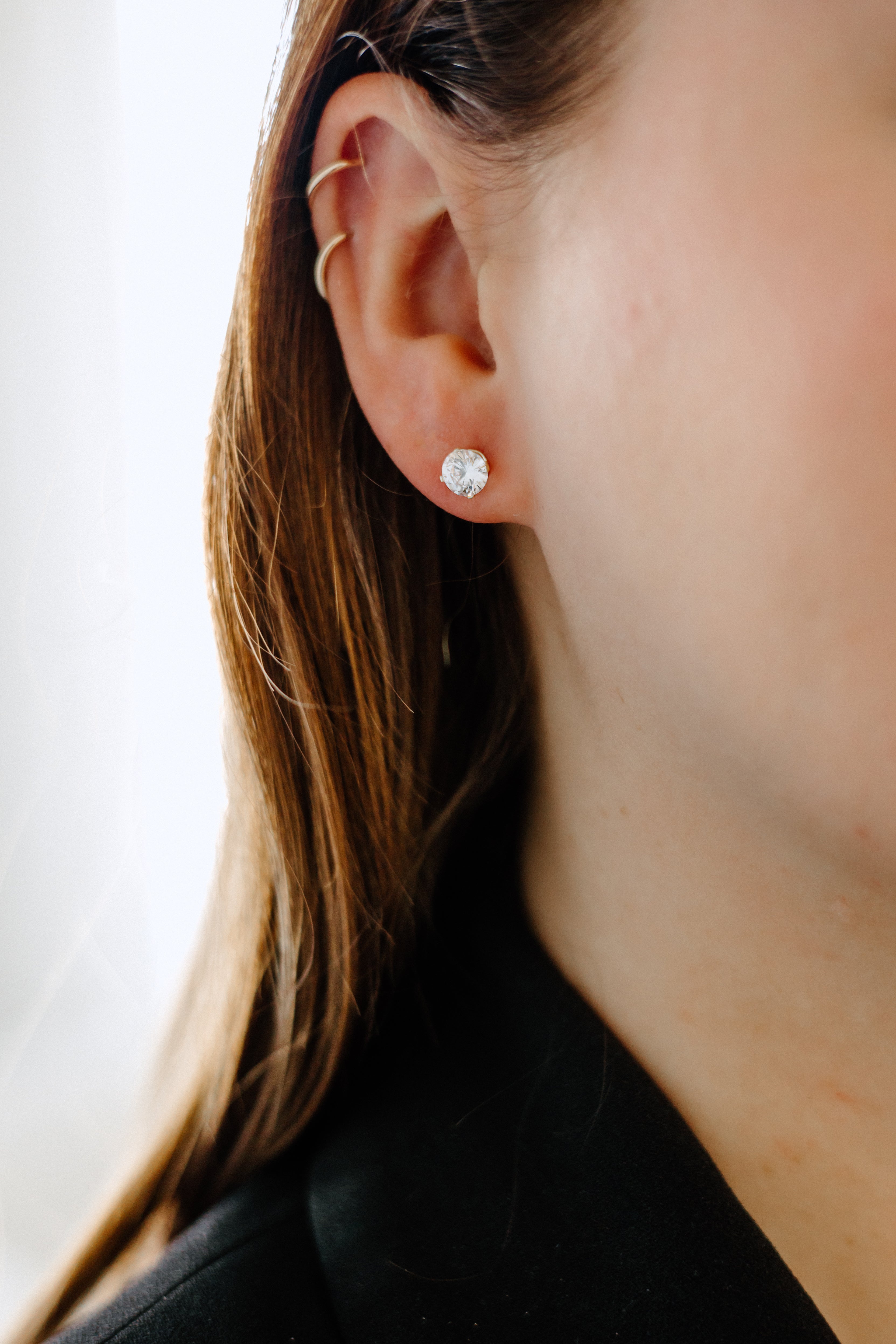 Boutons d'oreilles scintillants (6.5mm)