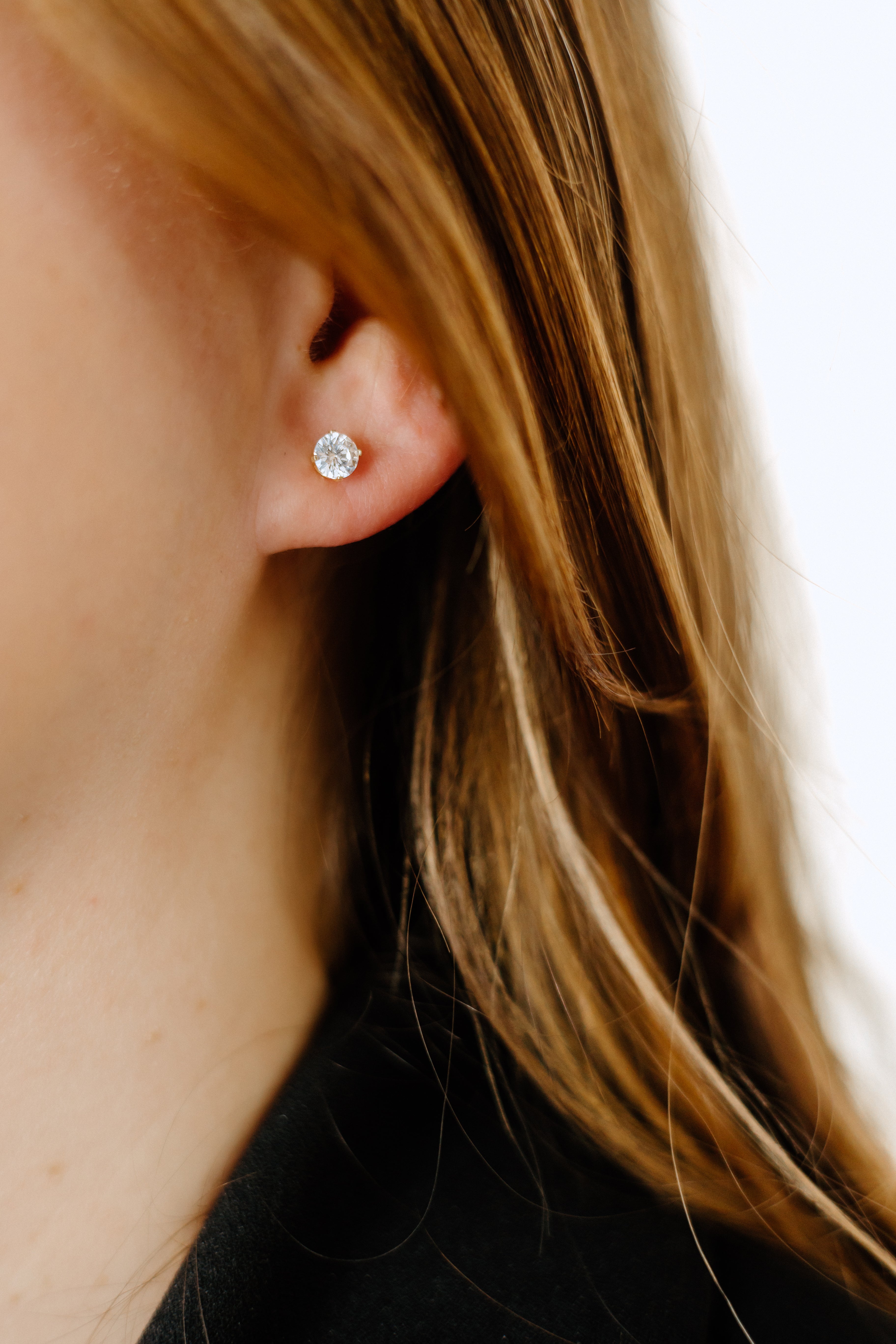 Boutons d'oreilles scintillants (6mm)