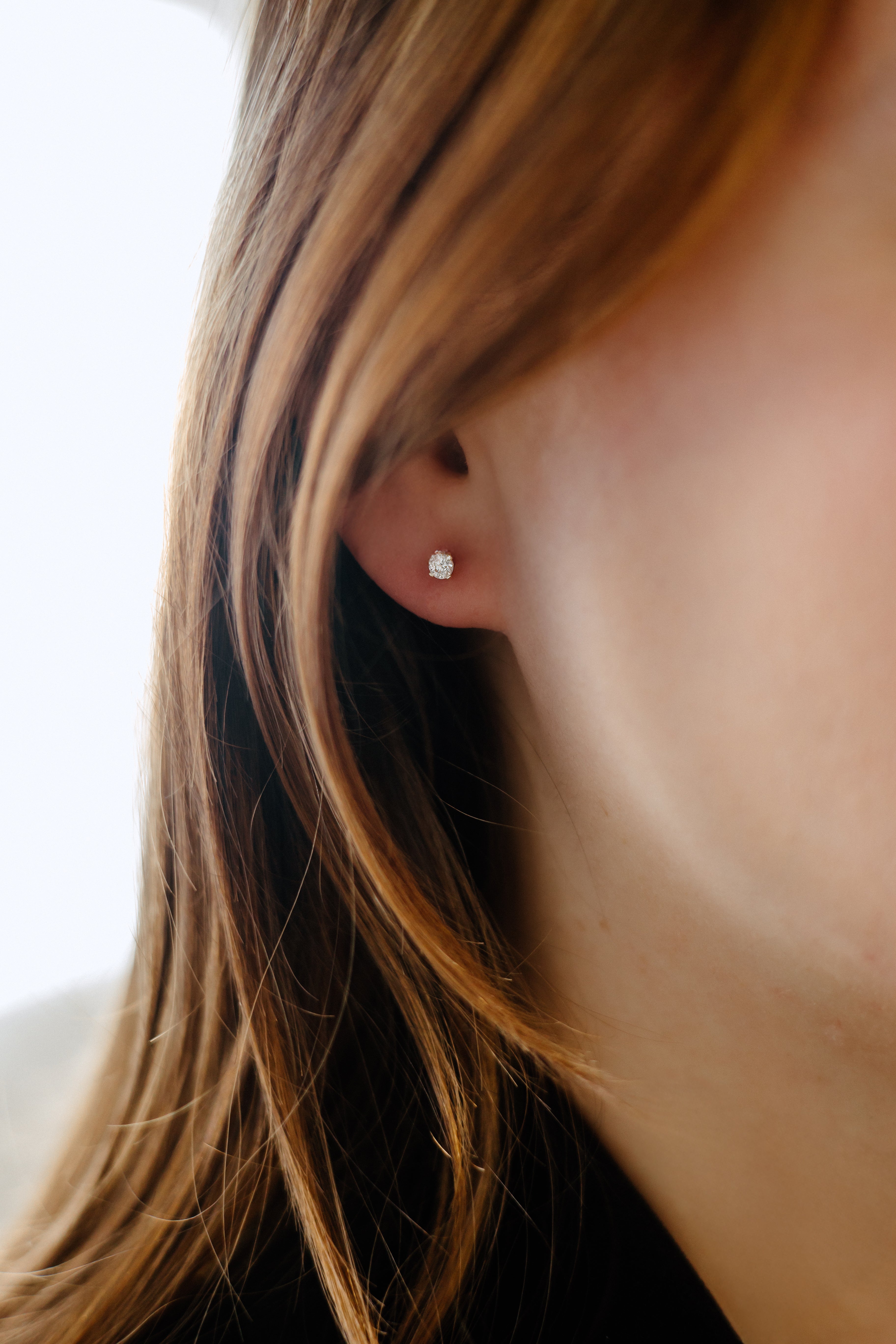 Boutons d'oreilles scintillants (4mm)