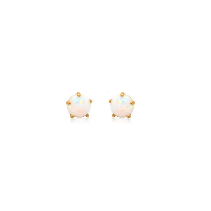 Boutons d'oreilles minimalistes Opale