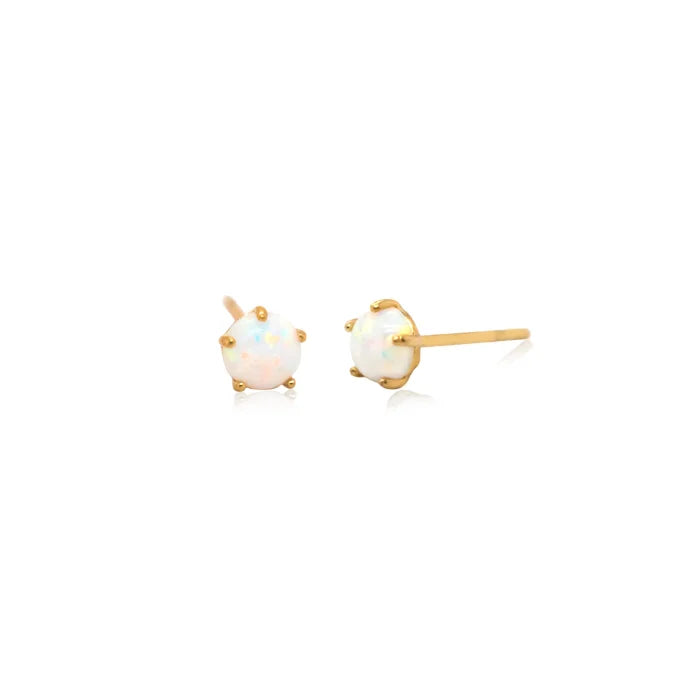 Boutons d'oreilles minimalistes Opale