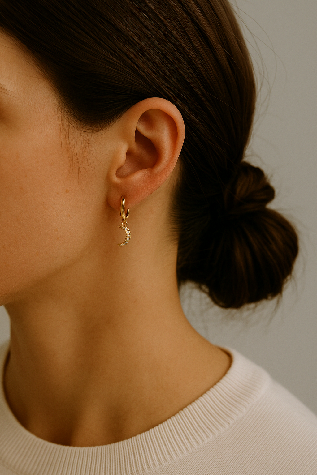 Huggies avec breloques Lune (amovibles)