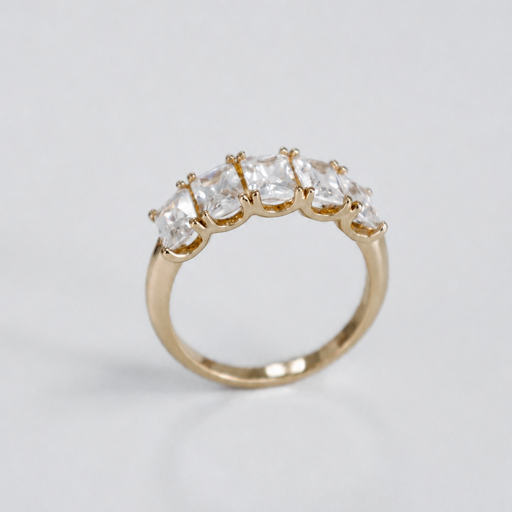 Bague Semi-Éternité Vanessa (diamant radiant)