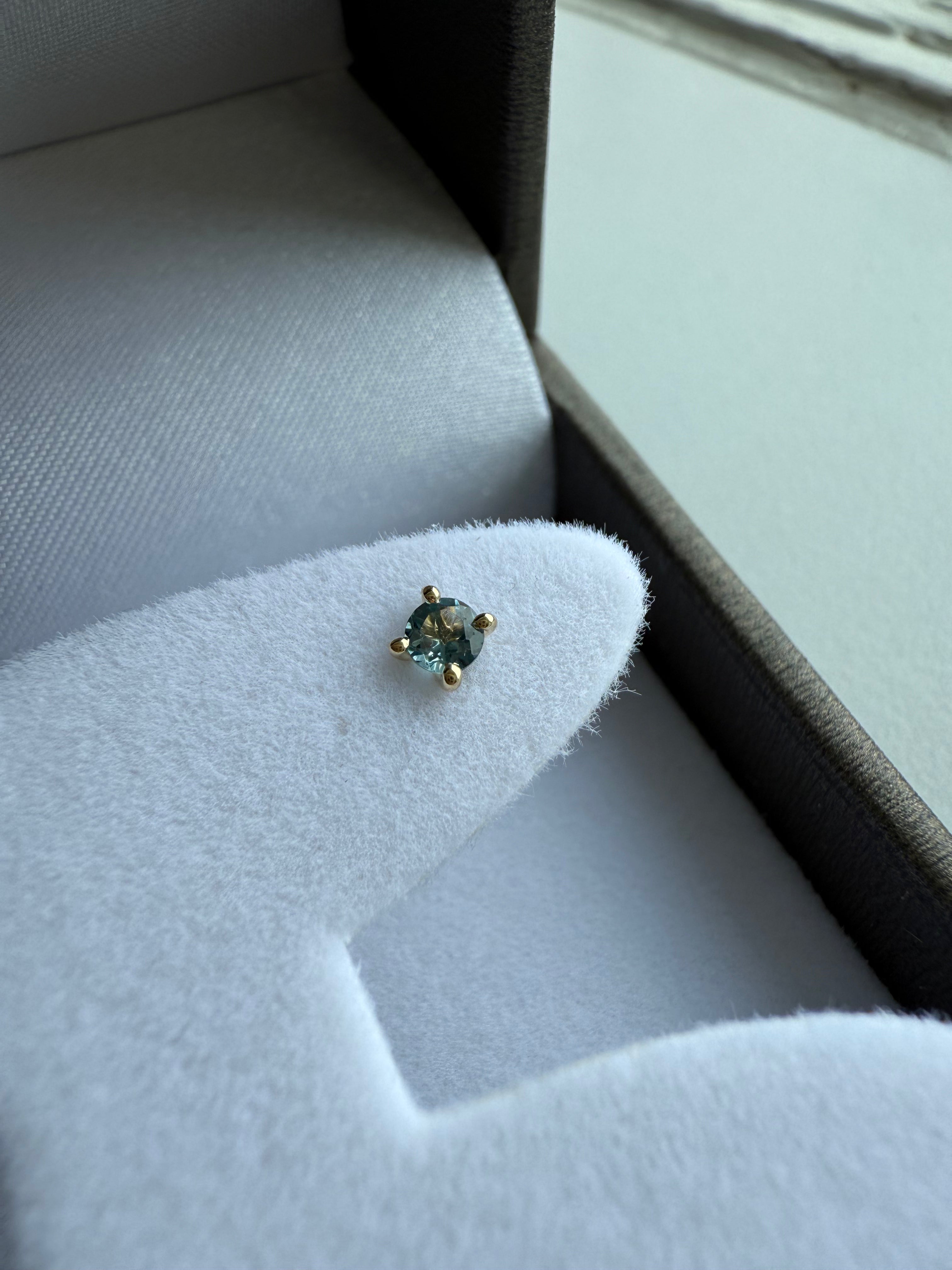 Boutons d'oreilles Topaze London blue (Pour l'Alzheimer)