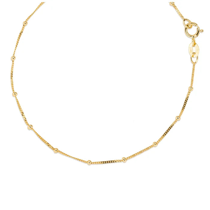 Bracelet minimaliste avec billes d'or