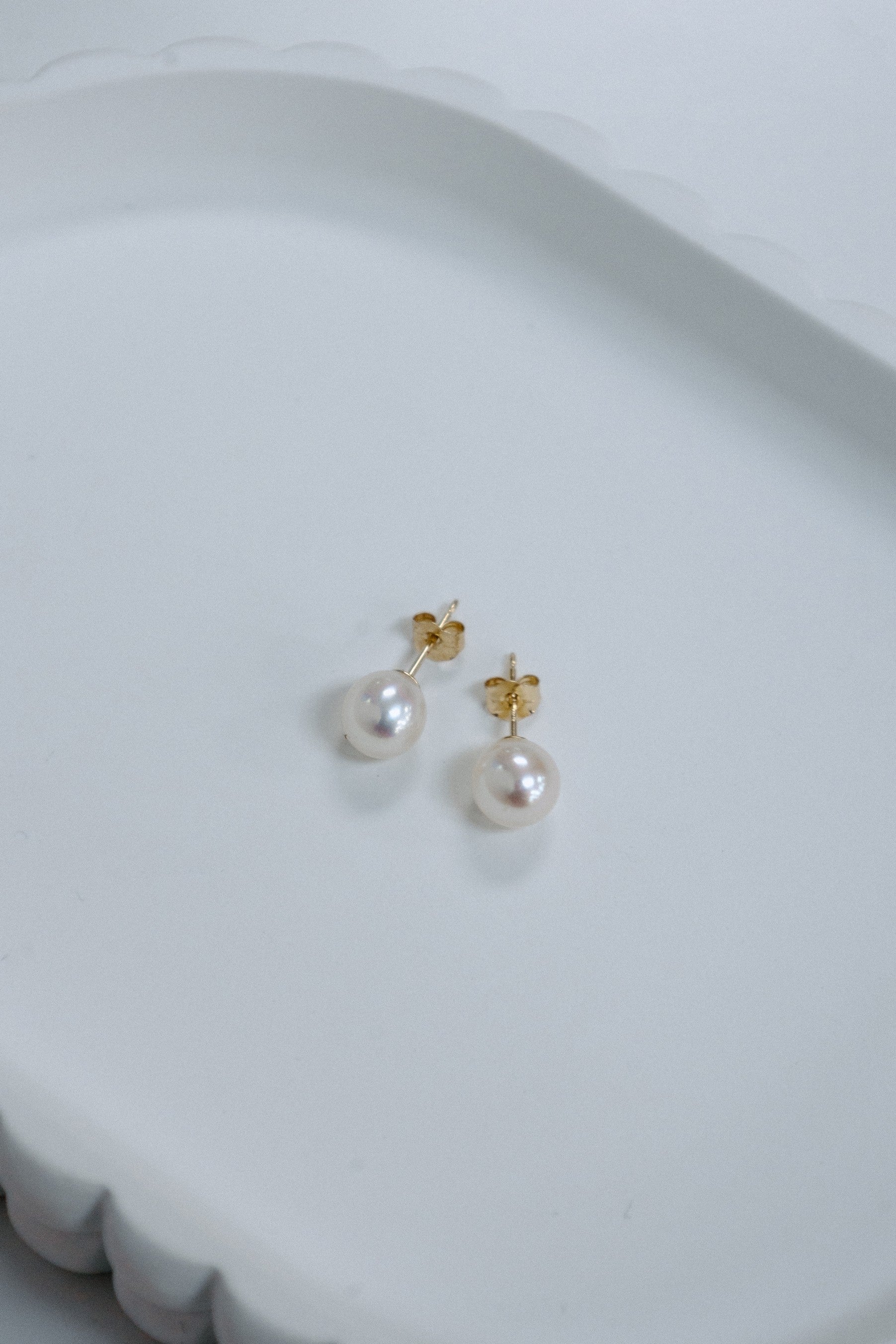 Boucles d'oreilles perles d'eau douce cultivées (rondes)