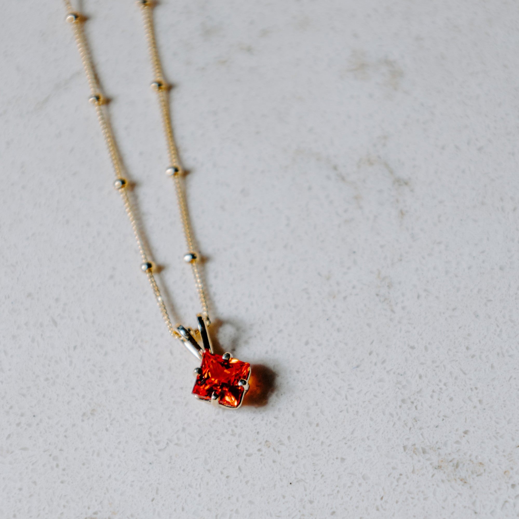 Pendentif - Saphir padparadscha