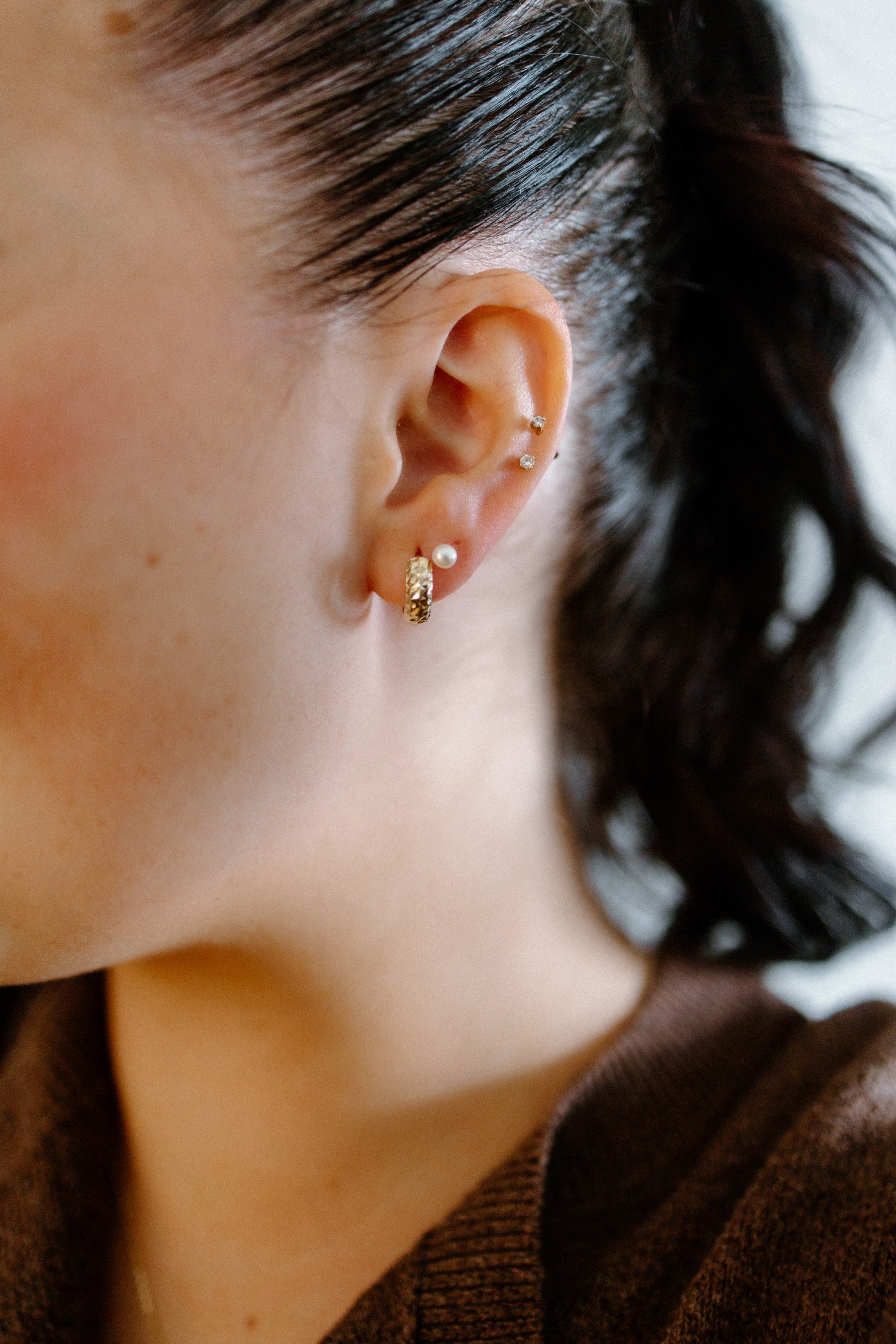 Petits anneaux Chunky (Coupe diamant)