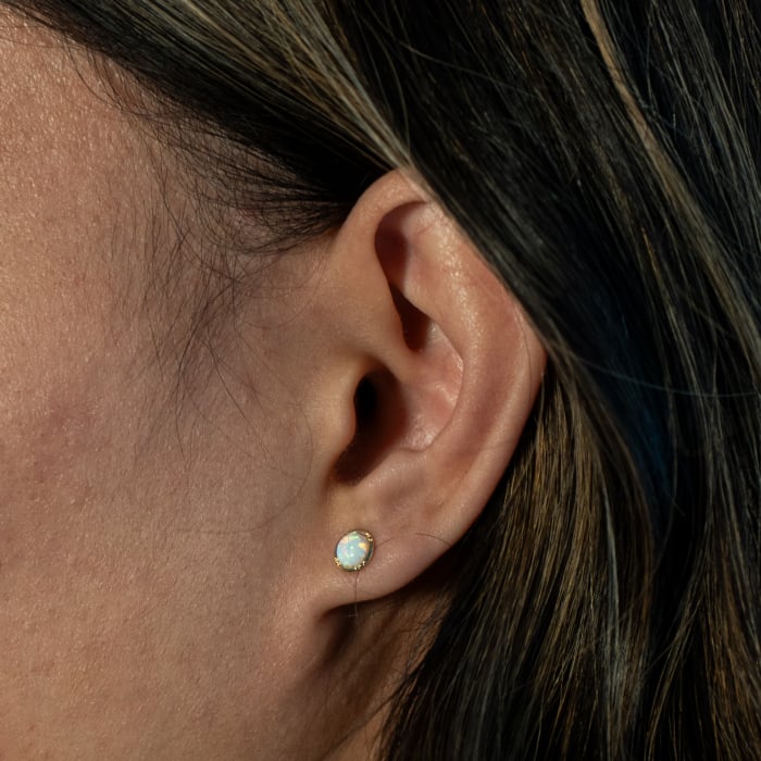 Boutons d'oreilles Opale_Bezel