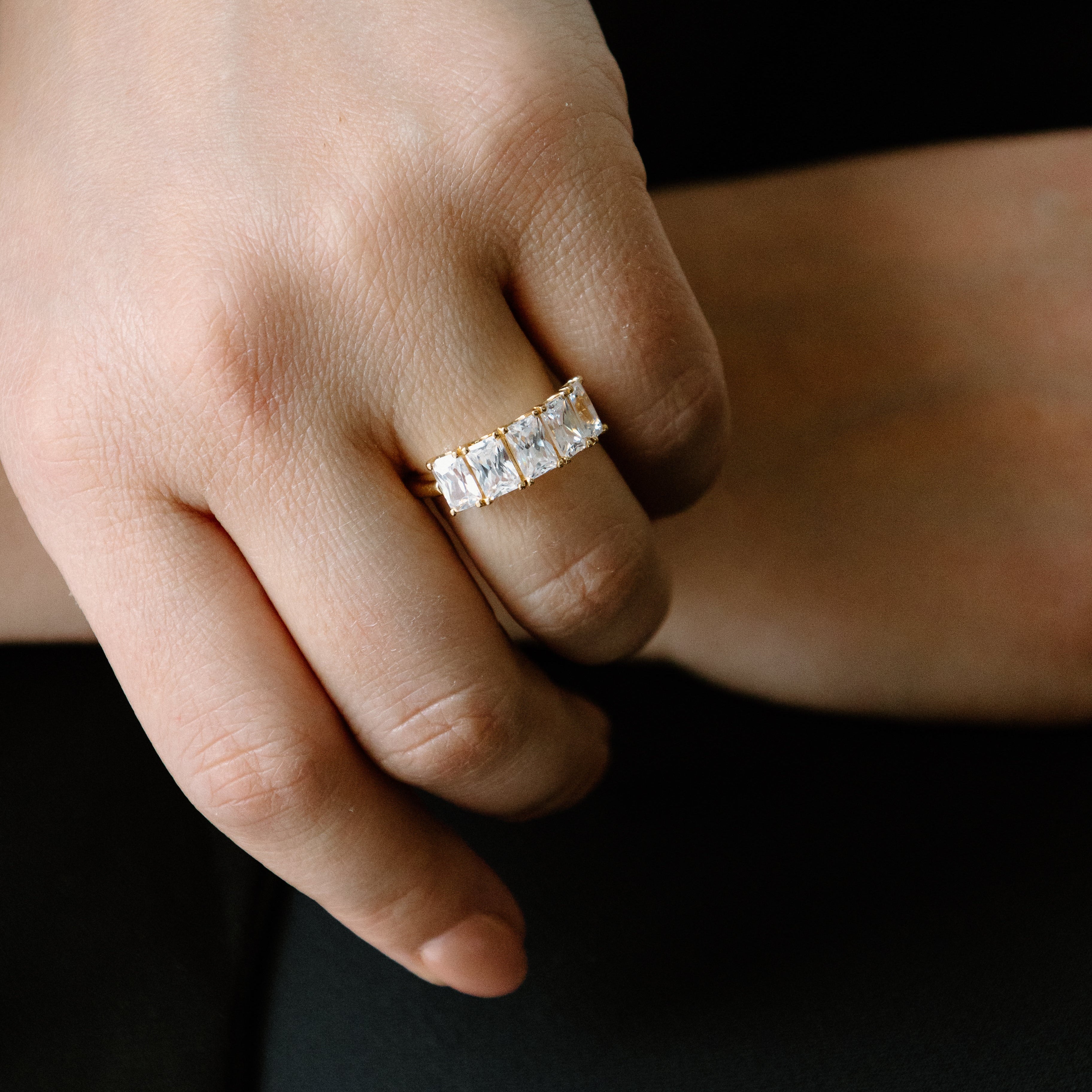 Bague Semi-Éternité Vanessa (diamant radiant)