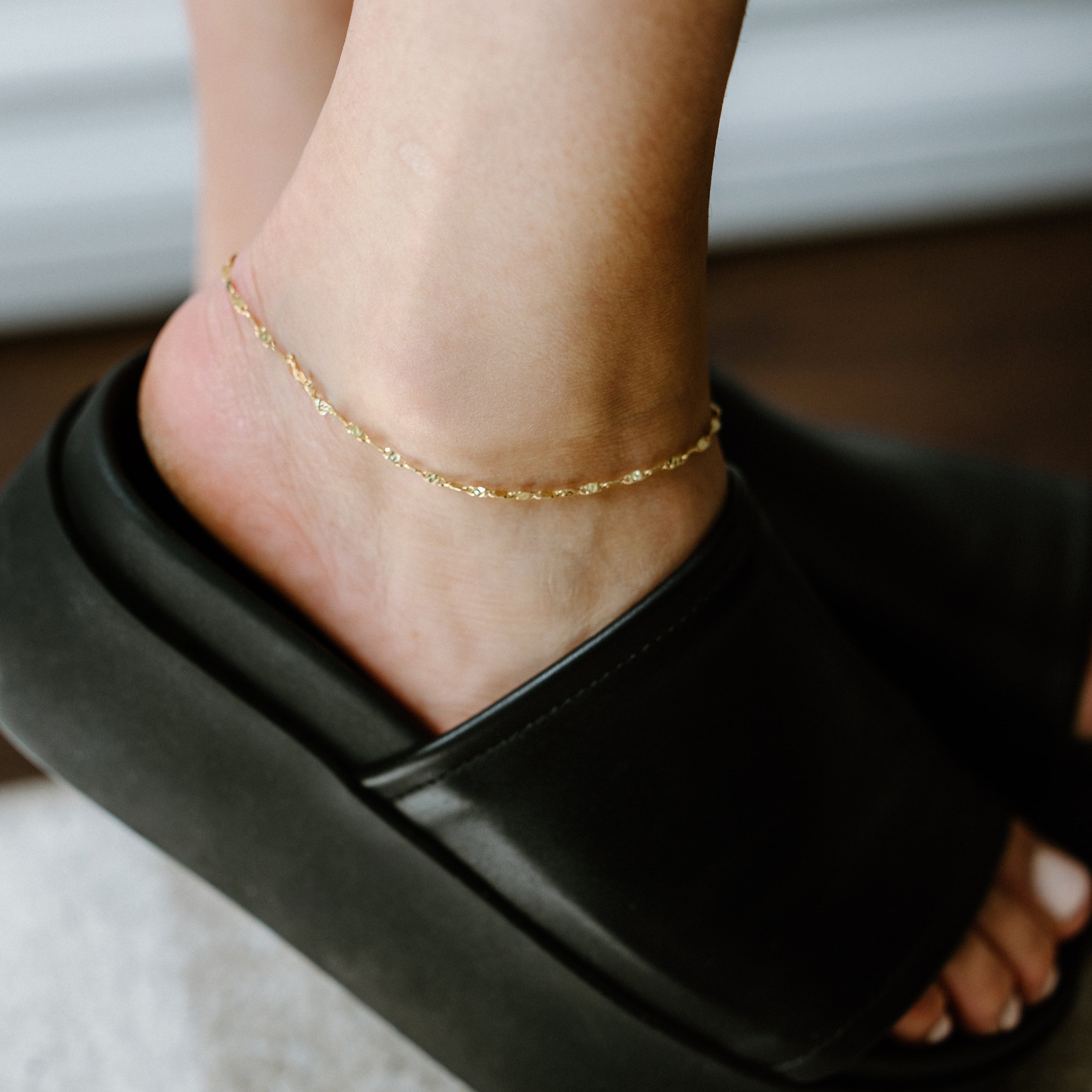 Chaîne de pied mailles coupe diamant