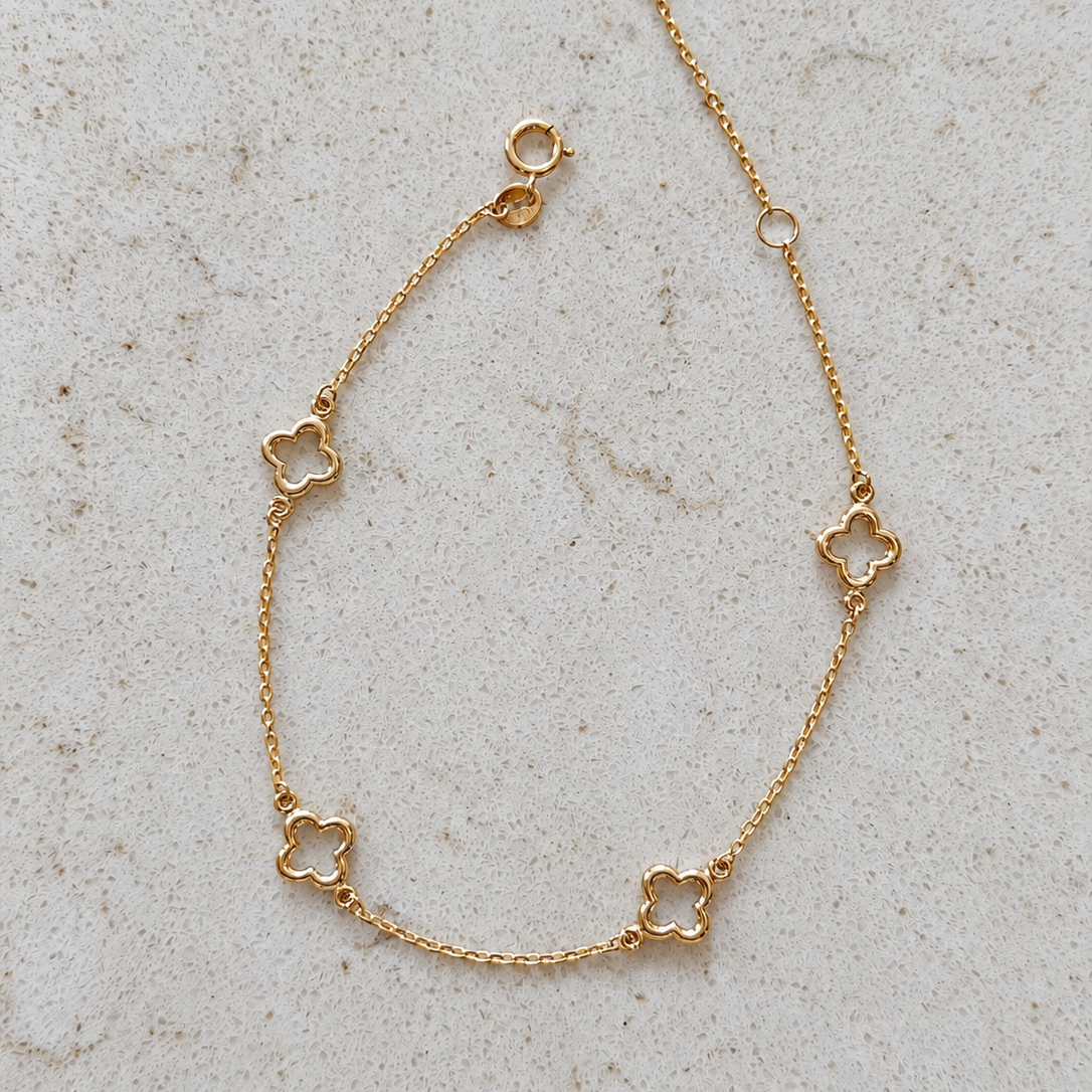Bracelet trèfles minimaliste