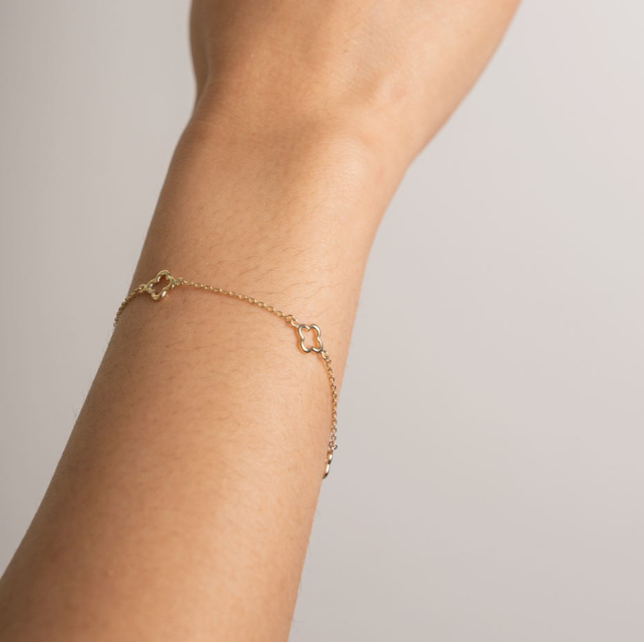Bracelet trèfles minimaliste