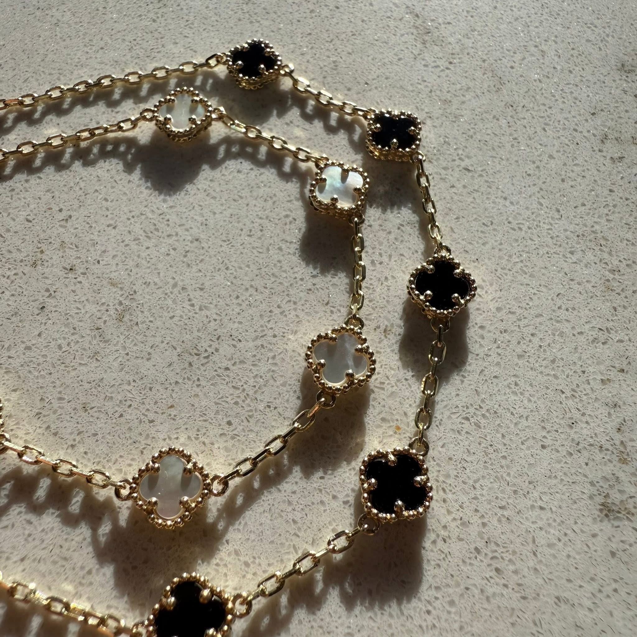 Bracelet trèfles noirs