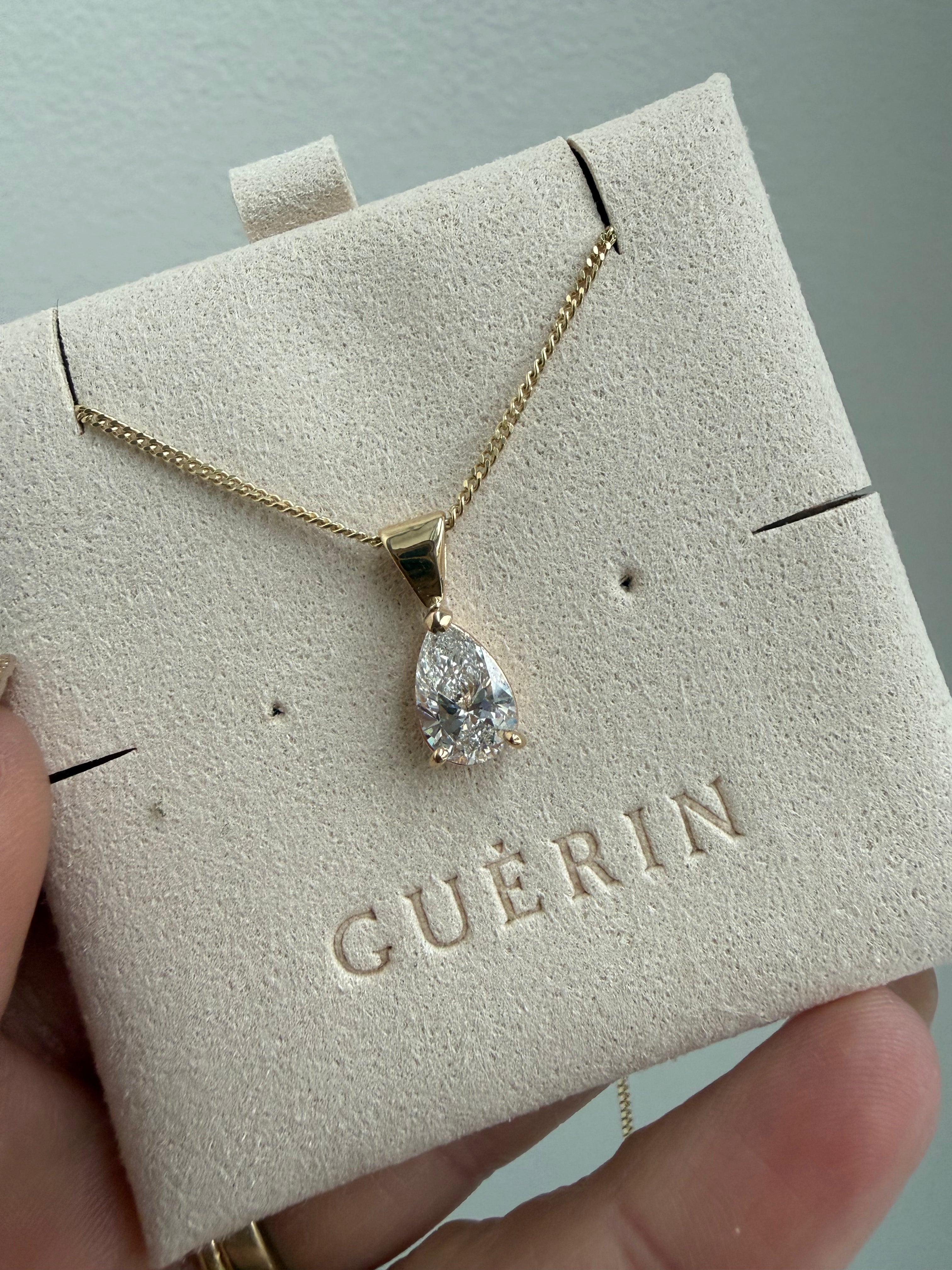 Pendentif à diamant solitaire 1 carat