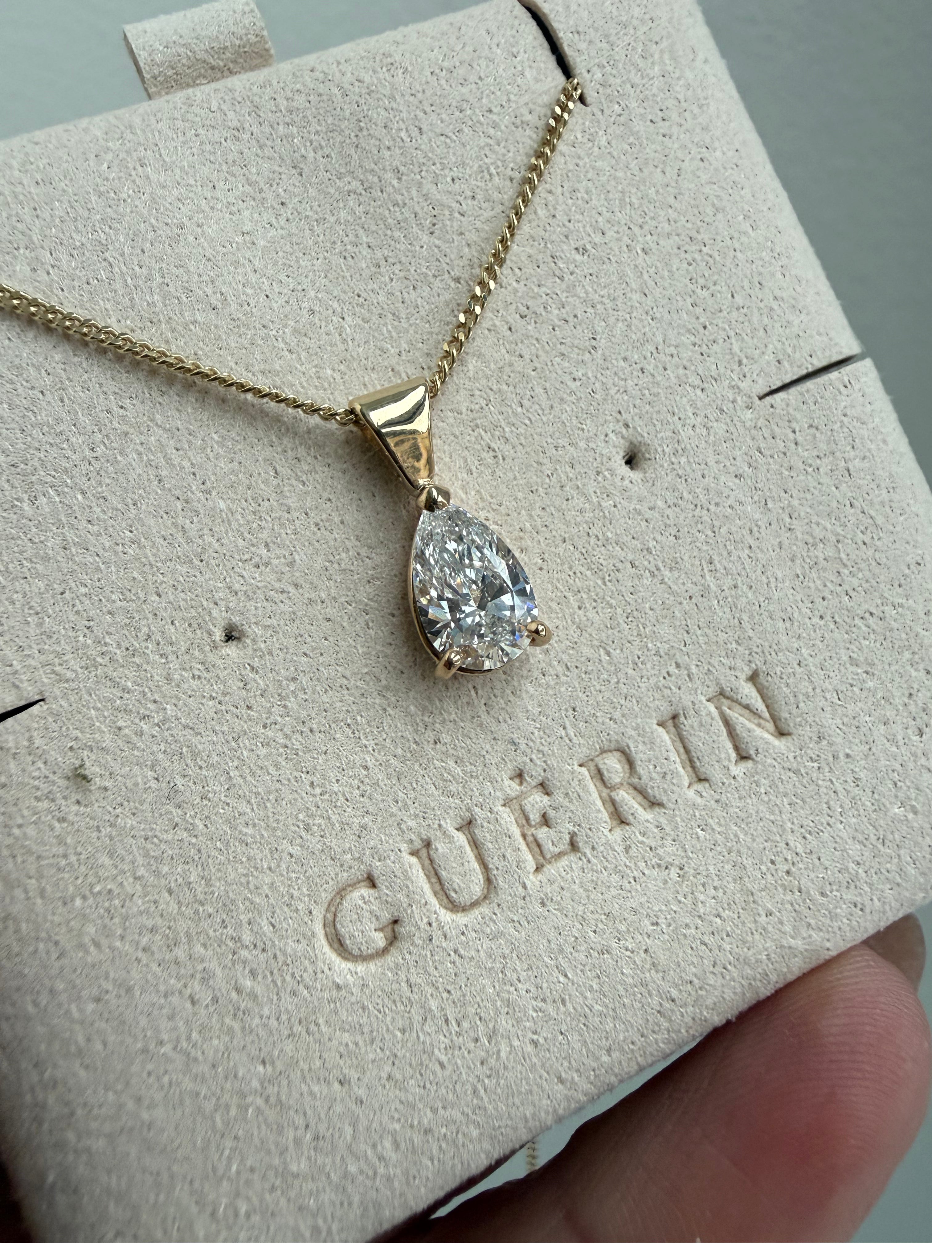 Pendentif à diamant solitaire 1 carat