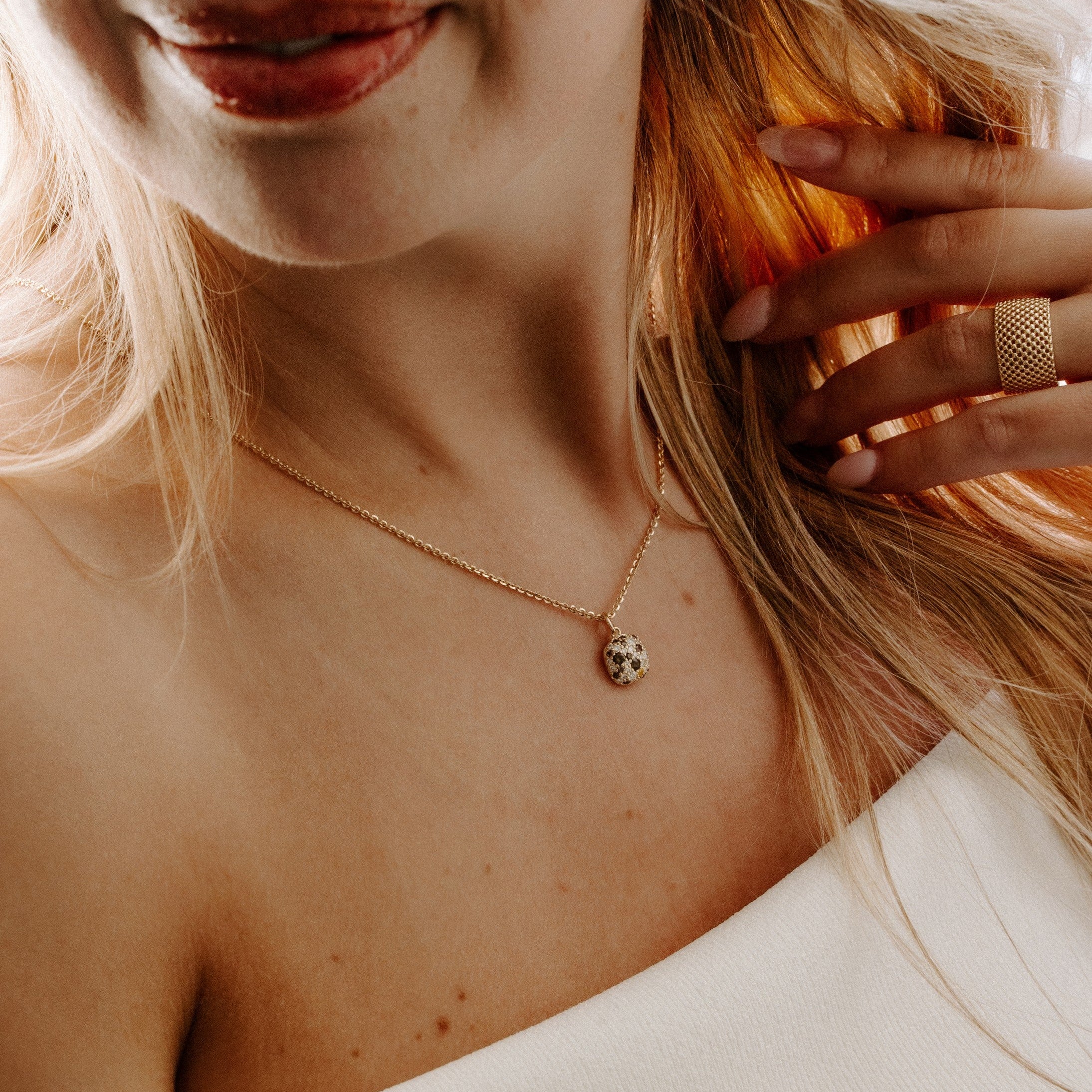 Pendentif bouquet champagne