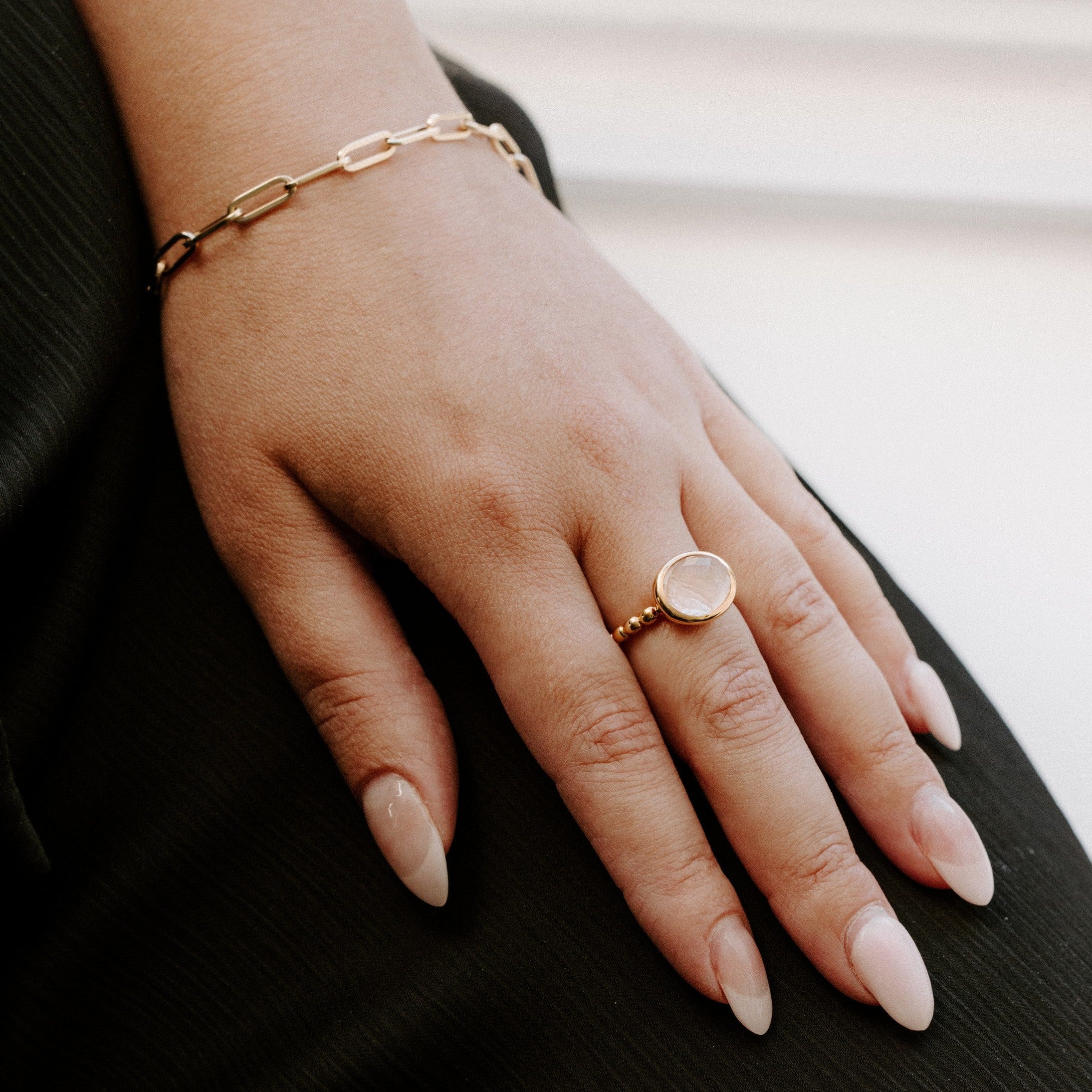 Bague Jessy - Quartz rose