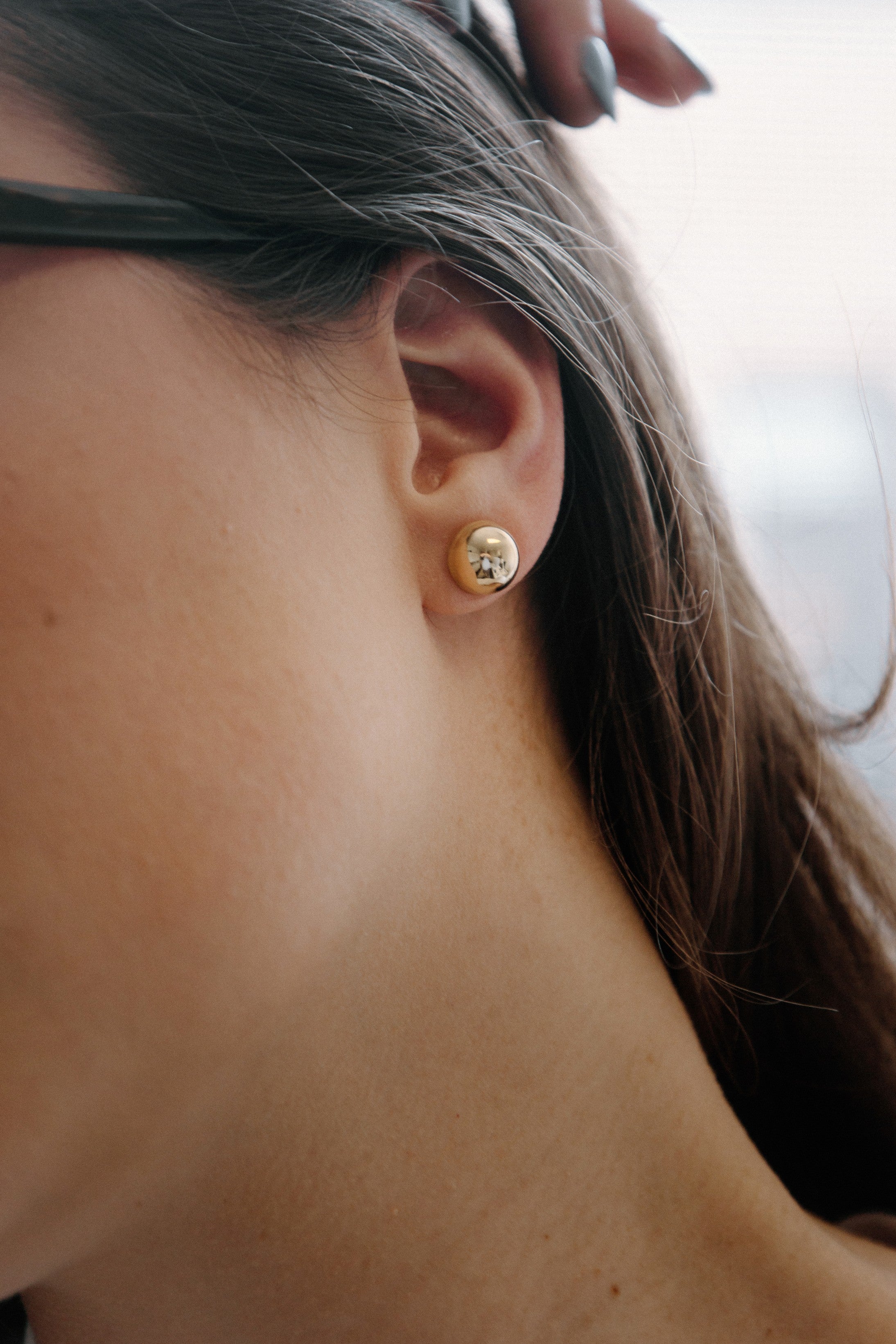 Boutons d'oreilles demi-sphère (grands)