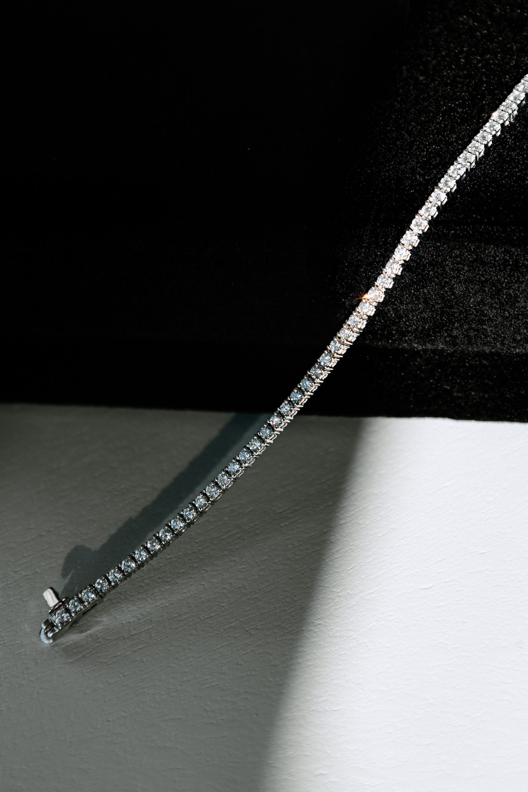 Bracelet tennis - Or blanc & diamants